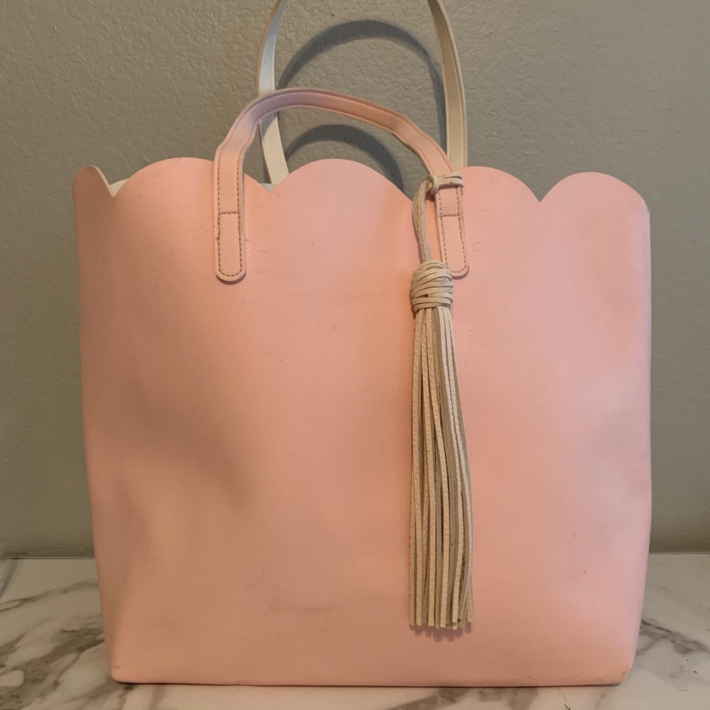 Light Pink Scalloped Tote